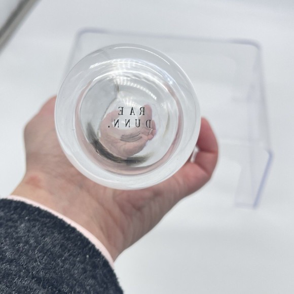 Rae Dunn Stemless Champagne Flute Wine Glass DAD. 10oz Clear Replacement EUC - Picture 3 of 7